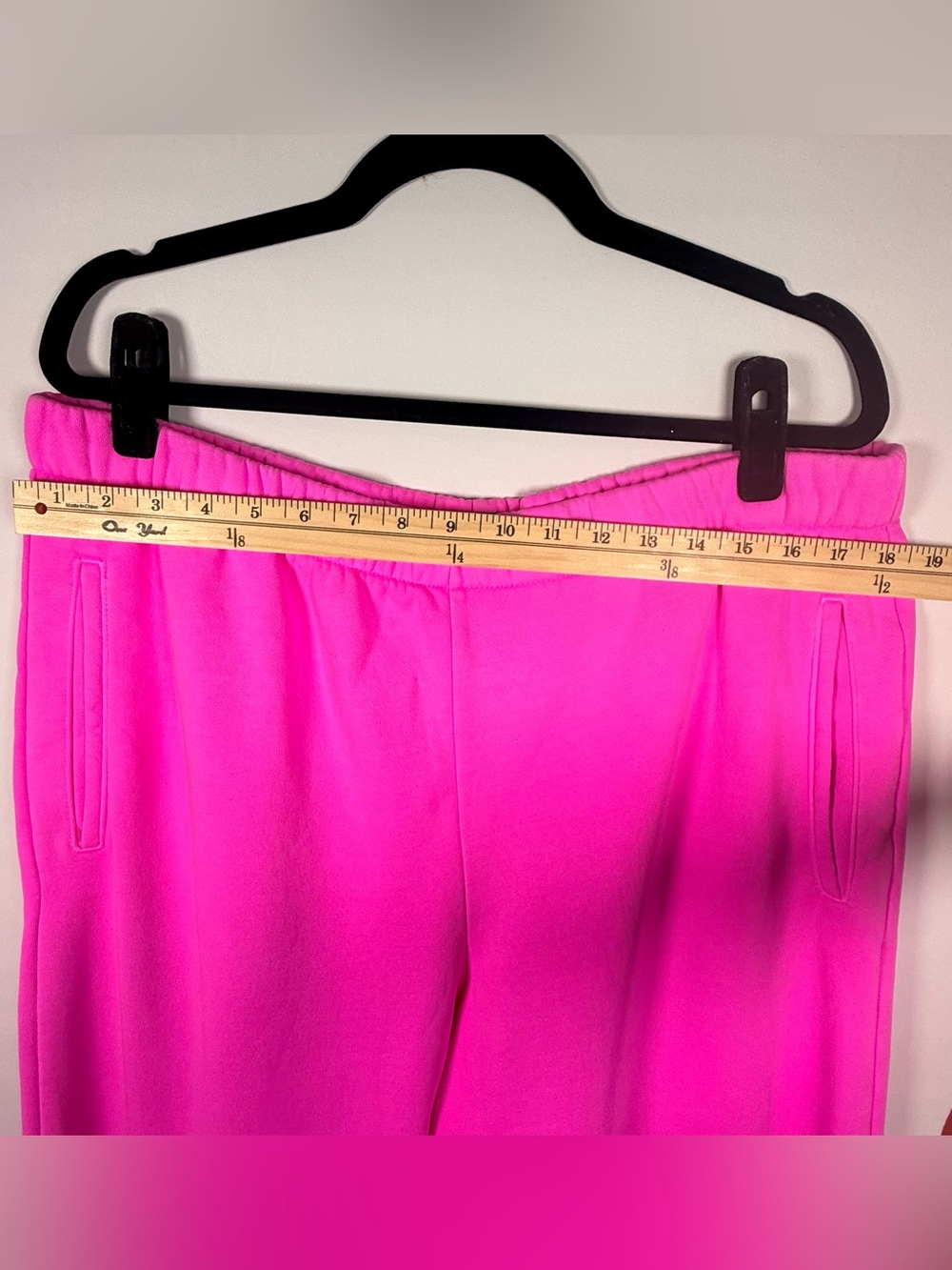 GAP Bright Hot Pink Fleece Pockets Sweatpants *SEE MATCHING HOODIE IN CLOSET* - Picture 7 of 7